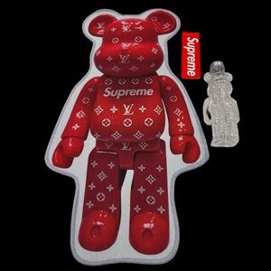 Supreme Louis Vuitton Red Bear Rug, sticker, bottle BUNDLE